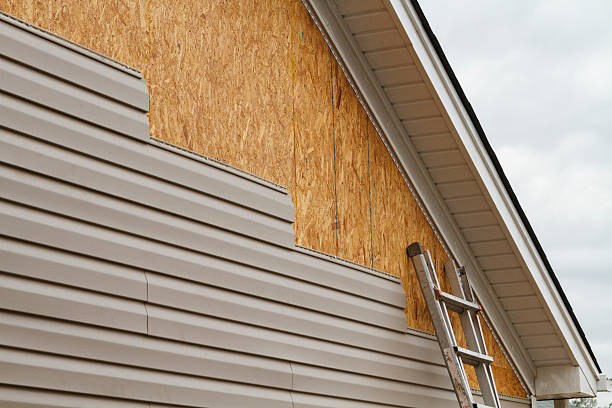 Professional Siding technician working in Lothian, MD